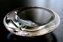 PROMETHEUS LUNA CLEAR CRYSTAL ASHTRAY Made in Italy