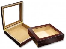 Humidor Black Glass Top w/ Humidifier 20 Cigar Capacity