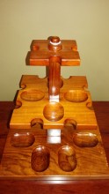 12 PIPE WOODEN RACK/STAND