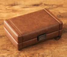 KLARO - Maxwell 8 Cigar Travel Case - Brown. By Case Elegance