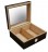 Humidor Black Glass Top 25 Cigar Capacity with Humidifier