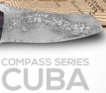 LES FINES LAMES - La Petite - Compass Series - CUBA - ACACIA BURL - with leather case