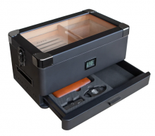 KLARO - Black Edition Military Humidor 70 -100 Cigars