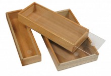 5 Cigar Promotional Box with sliding Top Cedar Lined Wooden Structure