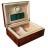 High Gloss Walnut Burl Finish Arched Top Humidor 75 cigar capacity