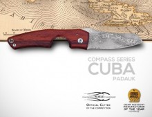 LES FINES LAMES - La Petite - Compass Series - CUBA - PADUAK - with leather case