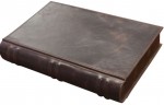 BROWN LEATHER BOOK TRAVEL HUMIDOR 5-10 CIGAR CAPACITY