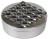 Polished Metal Handcrafted Round Grid Cigar Ashtray - Removable Top