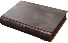BROWN LEATHER BOOK TRAVEL HUMIDOR 5-10 CIGAR CAPACITY