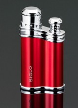 SIGLO BEAN SHAPED LIGHTER METALLIC RED