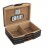 Carlton 100 Count Polished Steel Accented Black Humidor w/ Silver Hardware