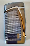 Shotglass double Torch Jet Flame Cigar Lighter w/Punch Chrome