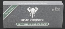WHITE ELEPHANT CHARCOAL FILTERS 9MM PACK of 20