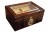 BEVELED GLASS TOP HUMIDOR WITH EXTERNAL HYGRO 100 COUNT