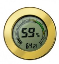 Round Digital Hygrometer & Thermometer in Gold or Silver