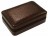 BROWN Ostrich Motif 4-8 ct travel cigar humidor with humidifier, cutter & lighter.