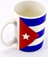 CERAMIC CUBAN FLAG MUG, 400ml capacity