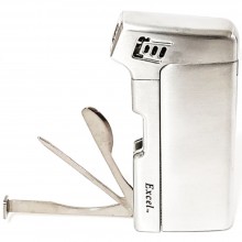 EXCEL PIPE LIGHTER WITH TOOLS - Silver