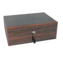 150 Count Macassar wood humidor, removable tray.