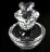 PROMETHEUS ONDA CLEAR CRYSTAL ASHTRAY Made in Italy