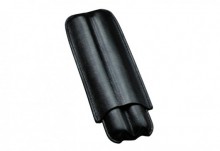 2 CIGAR CASE BLACK LEATHER