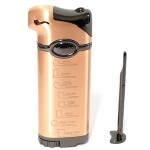  EXCEL PIPE LIGHTER W/ TAMPER AND DECALS ROSE GOLD