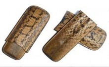 2 Cigar Genuine Snake Leather case x 1