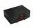 Carlton 100 Count Polished Steel Accented Black Humidor w/ Silver Hardware