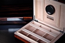 Prometheus Walnut Travel Humidor in Protective Travel Case